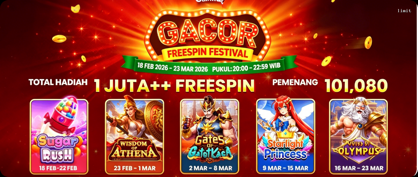 Login limit Sekarang Bonus Melimpah
